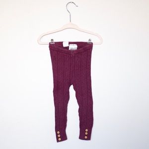 H&M Knit Legging with Button Detail sz 9-12 mos.